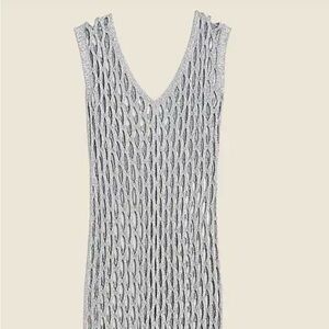 J. Crew Collection Grey Metallic Coverup NWT